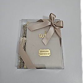 Taş Rengi Kurdeleli İpek Set