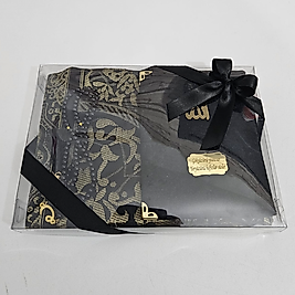 Siyah Seccadeli ipek Set