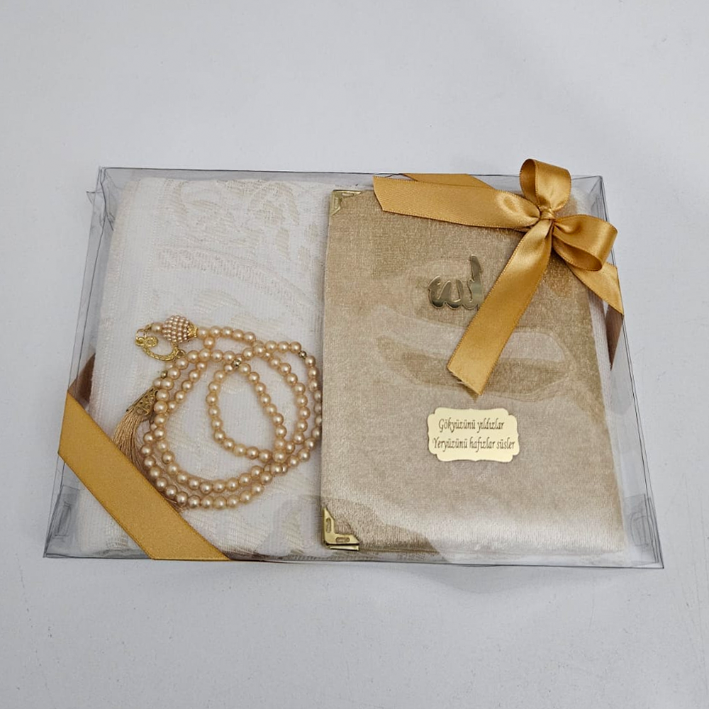 Gold Seccadeli Kadife Set